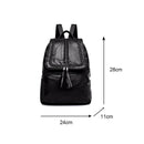 Fashion PU Leather Women Backpack Weave Tassel Travel School Shoulder Bags