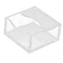 Clear Feeding Bowl Hamster Food Water Dish Container 7.5x7.5x3.2cm