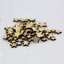 50 PCS Lot Artcuts Mini Mixed Wooden Stars Embellishments for Craft Decor-DIY