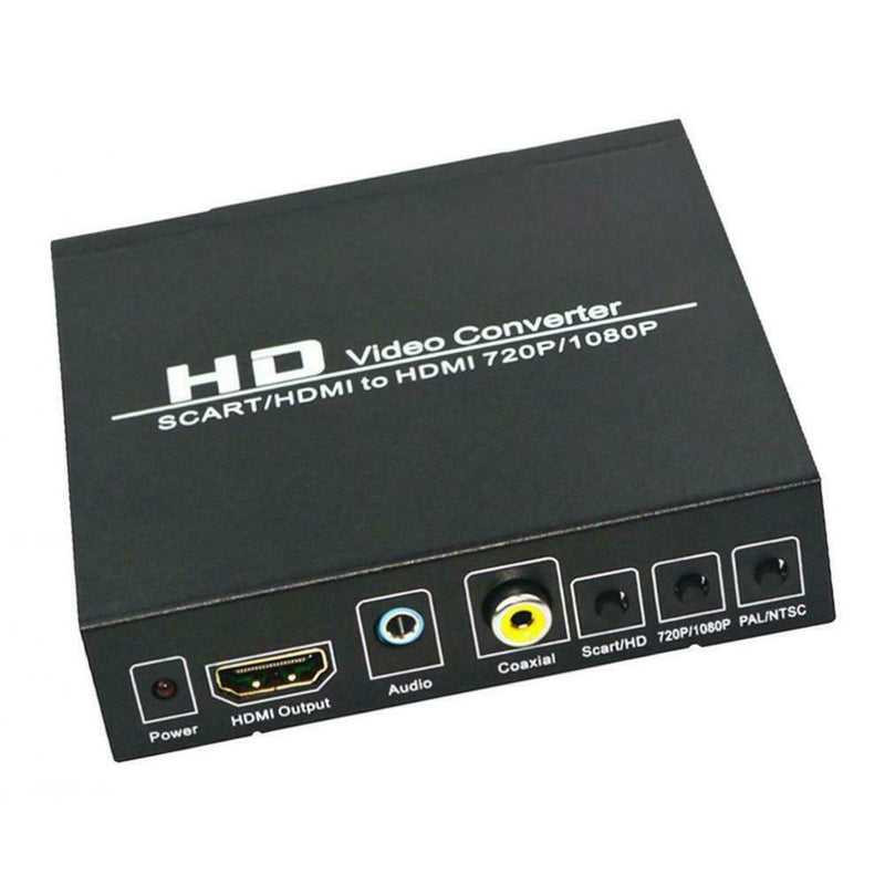 Premium SCART to HDMI Converter Upscaler Support HDMI Connector Output, Metal