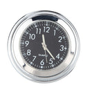 7/8" Motorcycle Bike Chrome Waterproof Black Dial Handlebar Clock Glow Watch NEW
