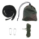Camping Hammock Swing Tree Straps Set Garden Backyard Hanging Rope Carabiner