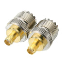2x Antenna Adapter S021A SMA-F to UHF-F SO239 For BAOFENG UV-5R PX-777 PX-888