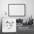 Electrical Wall Socket Double USB Port 220-250V 16A Socket Power Outlet A
