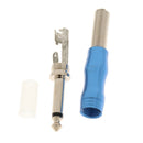 Male 6.35mm 1/4inch Mono Jack Plug Adapter for Headphone Microphone Blue
