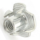 50Pcs 4 Prongs Carbon Steel Zinc Plated T-Nut Tee Nut M5 x 8mm O8J4
