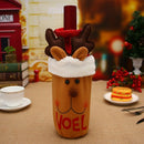 1 pcs Cartoon Elk Wine Bottle Cover Bag Christmas Dinner Xmas Table Decor C