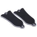2Pcs black plastic bell style electric guitar truss rod cover 2 ply 3c