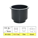 4pcs Recessed Black Drink Cup Can Stubbie Holder Marine Boat Yacht RV Universal