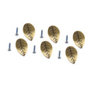 6-Pack Zinc Alloy Leaf Shape Decorative Cabinet Wardrobe Furniture Door Drawer