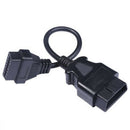 16 Pin OBD2 OBD II Adapter Cable RA Male to Female Cable Diagnostic Cable