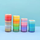 40x Writable Rolls Paper Washi Masking Tape Rainbow Colours Sticky Adhesive