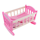 Pink 29*20cm Cradle Bed with Pillow Quilt Kit for 9-11inch Reborn Baby Girl