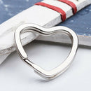 20Pcs Heart-Shaped Split Rings Key Rings F7T1