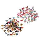 150Pcs Butterfly Wood Button 2 Holes Mixed Color Scrapbooking DIY