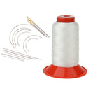 15Pcs Hand Repair Upholstery Sewing Needles Threads Carpet Leather Curved