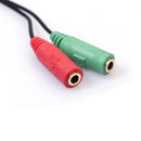1PC 3.5 mm Stereo Audio Y-Splitter 2 Female to 1 Male Cable Adapter For Earphone
