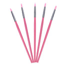 5pcs Silicone Nail Art Brush Professional DIY Carving Painting Drawing Pen