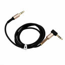 3.5mm Jack Elbow Male to Male Stereo Headphone Car Aux Audio Extension Cabl