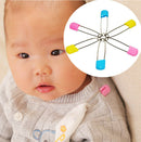 10Pcs Kilt Pin Shawl Pins Three Loops Safety Broochs For Baby Saliva Towel Pin