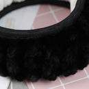 3Pcs/set Winter black soft warm plush car steering wheel cover handbrake M&O