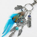 Boho Feather Gypsy Dream catcher Keychain For Women Keyring Keyholder G8B2