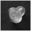 Clear Plastic Bullet Clutch Earring Safety Backs for Fish hook Earring 1000 S5Y3