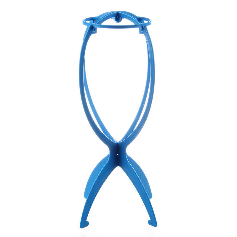 blue wig stand folding stand V1U6
