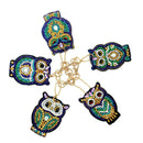 5pcs/Set DIY Full Drill Diamond Painting Key Chain Cartoon Bird Bag Pendant