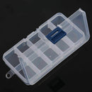 10 Slots Adjustable Plastic Fishing Lure Hook Tackle Box Storage Case Organ M3J8