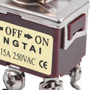 On/Off/On 3 Position DPDT 6 Screw Terminals Toggle Switch AC 250V 15A B7L1