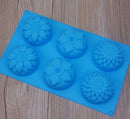 6 Cavity Flower Shaped Silicone DIY Handmade Soap Candle Cake Mold Supplies