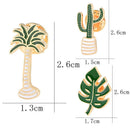 3PCS Enamel Plant Potted Cactus Collar Brooch Pin Badge Clothing Cartoon Pin M&E
