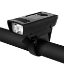 Bike Front Light USB Recharge 4Mode Bicycle Headlight Flashlight (Black)