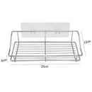 Waterproof Stainless Steel Vacuum Sucker Storage Rack Wall Hanger Shelf