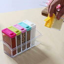 6ps/Set Seasoning Bottle Box Jar Condiment Storage Container Rack Herb NCB XGN