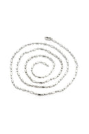 Ball and Rice Beads Chains Necklace 23.6 Inch M8V7
