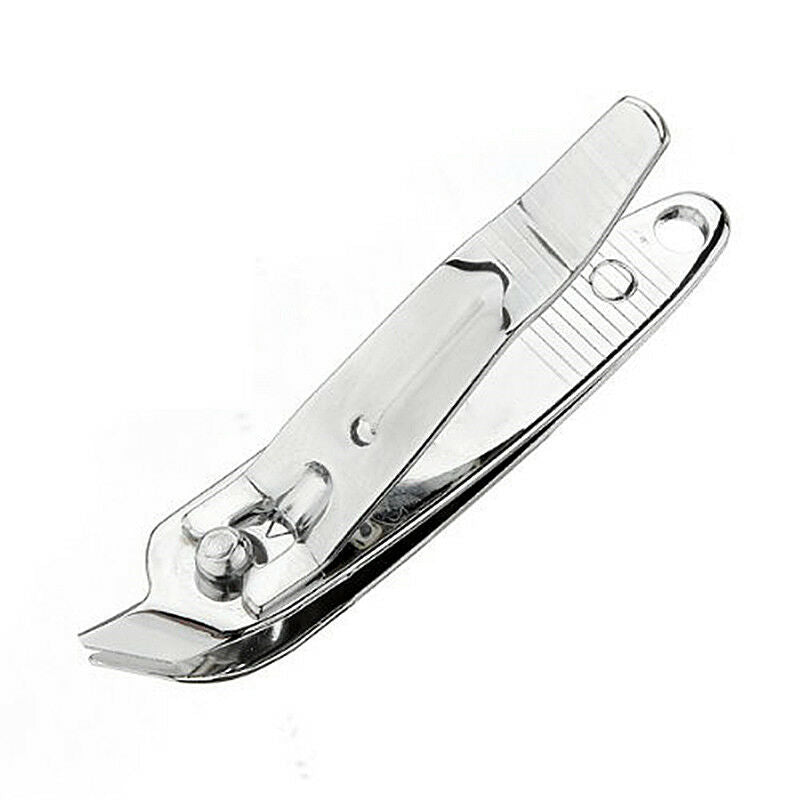 Straight Edge Nail Clipper Finger Toe Cutter Trimmer Stainless Steel 1pc