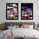 Nature Solid Simple Wooden Frame A3 Black Wood Frame with Mats for Wall Mou