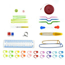 63Pcs Portable Crochet Hooks Needles DIY Craft Set Knitting Yarn Organizer Kit E