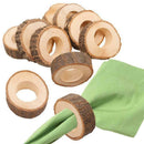 10pcs Natural Wooden Napkin Rings for Weddings Table Decor Crafts Making