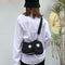 Daisy Underarm Shoulder Bag Multi-function Women Messenger Handbag (Black)