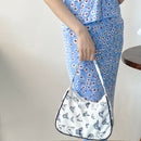 Stylish Butterfly Print Handbag Portable Travel Women Shoulder Bag Armpit Tote