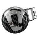 Carbon Fiber Pattern Car Help Round Hand Crank Steering Wheel Knob A5E5