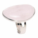 Lady Rose Quartz Heart Love Adjustable Ring 1.4x1.1" F4C4