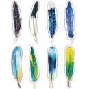 30 pcs/pack colorful paper feather bookmark stationerygift 3CAU