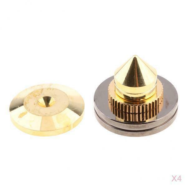 4Pcs Speaker  Golden Stand Feet Cone Base Pad