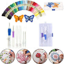 DIY Embroidery Knitting Punch Needle Pen Magic Sewing Tool Kit+50 Threads Set//