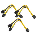 3x 18AWG PCI Express 6pin To Dual  GPU Video Card Power Cable