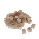 50pcs Blank Wooden Cubes Unfinished Wood Blocks for Art Crafts and Carving